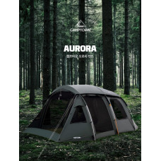 Палатка CAMPTOWN "AURORA". (4-5 человек) , с дюралюминиевыми дугами, цвет: зеленый
