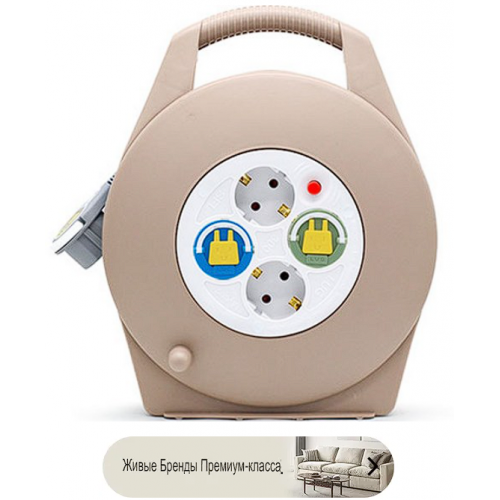 Удлинитель Slim Reel Line 4 Sphere Кремово-коричневый PAX-KXGB-15