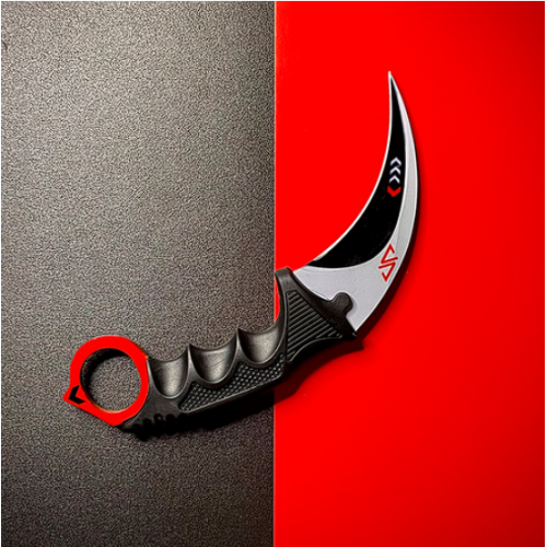 Нож Carambit Camping Hoshin Knife Survival Balisong, Кроваво-красный, 1шт