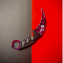 Нож Carambit Camping Hoshin Knife Survival Balisong, Кроваво-красный, 1шт
