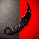 Нож Carambit Camping Hoshin Knife Survival Balisong, Кроваво-красный, 1шт