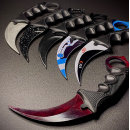Нож Carambit Camping Hoshin Knife Survival Balisong, Кроваво-красный, 1шт