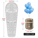 Хлопчатобумажный Спальный мешок Naturehike Mummy CNK2300SD014, Коричневый, 1шт