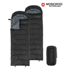 Спальный мешок Moncross Compact Alpine Mummies + Компрессионный мешок в комплекте, черный, 1 комплек